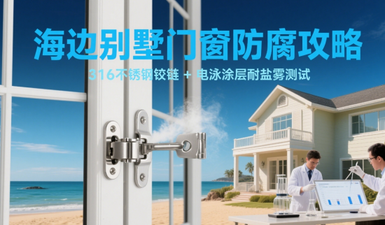 海边别墅中国品牌门窗防腐攻略：316不锈钢铰链+电泳涂层耐盐雾测试