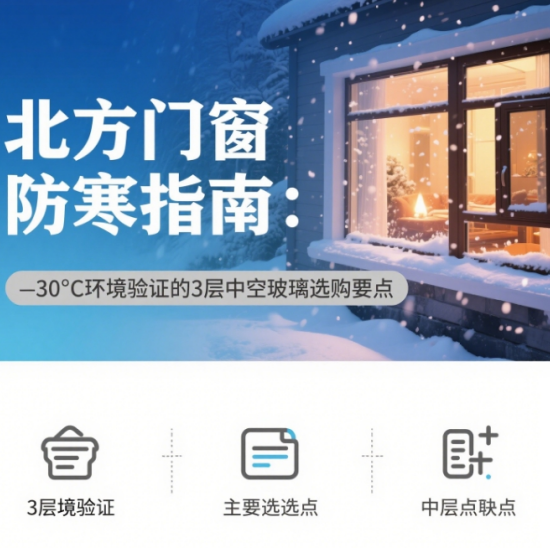 北方知名门窗品牌防寒指南：-30℃环境验证的3层中空玻璃选购要点