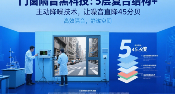 门窗知名品牌隔音黑科技：5层复合结构+主动降噪技术，让噪音直降45分贝