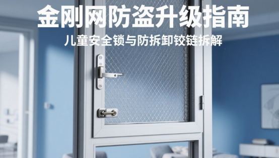 金刚网防盗升级指南：儿童安全锁与防拆卸铰链拆解