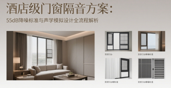 酒店级品牌门窗隔音方案：55dB降噪标准与声学模拟设计全流程解析