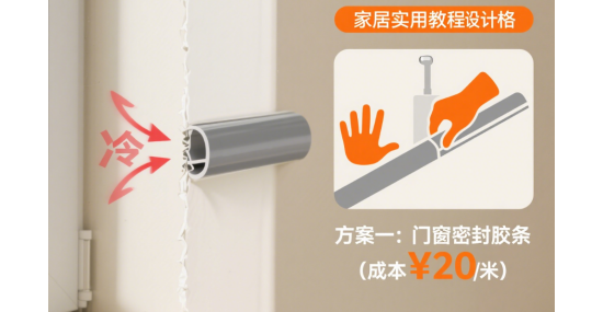 中国门窗十大品牌漏风怎么办?4个低成本方法让冬季室温提升5℃